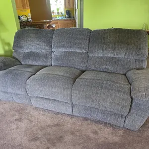 Berkline brand, Push button, Double recliner, three cushion, couch