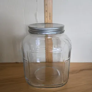 Hoosier cabinet style storage jar