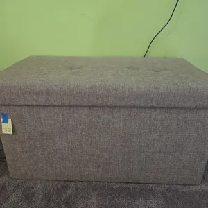 Vintage padded child's toy trunk