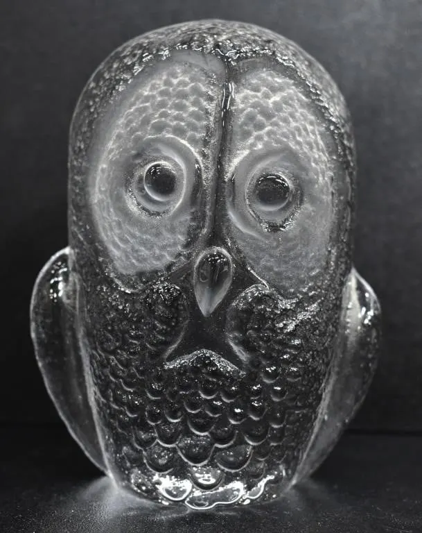SIGNED MATS JONASSON CRYSTAL OWL