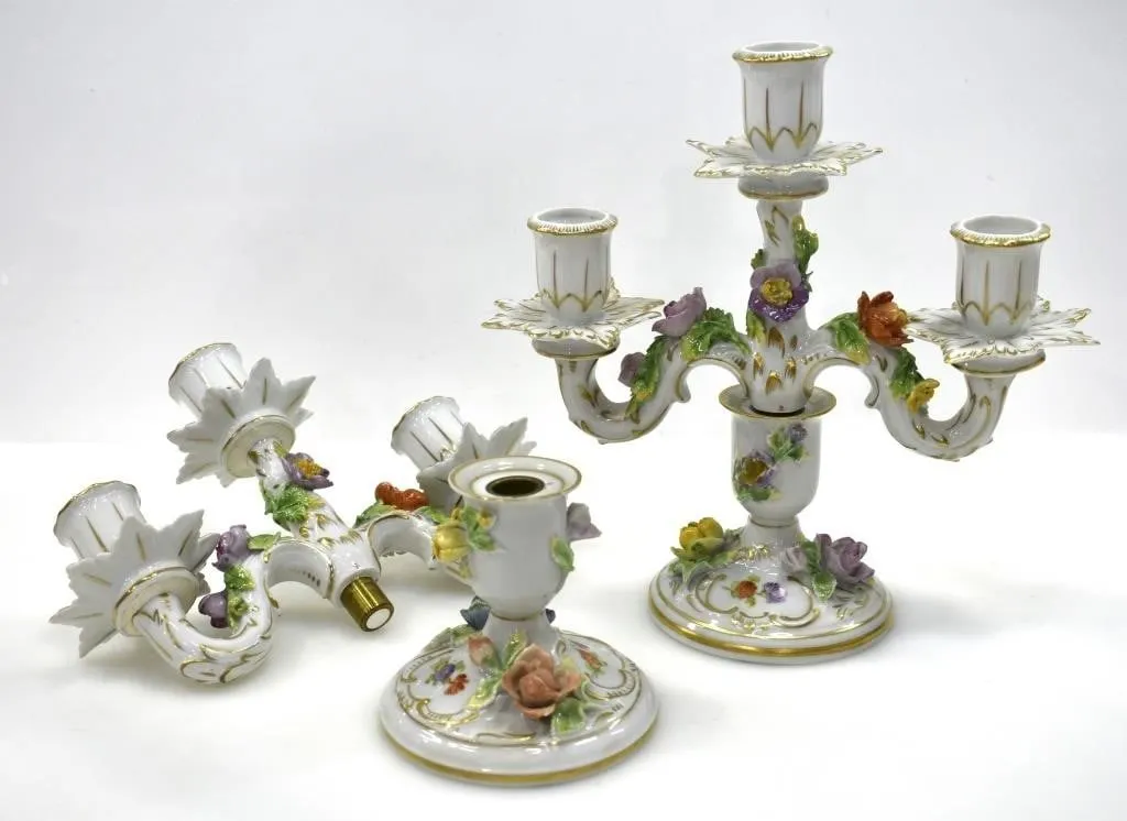 DRESDEN CONVERTABLE THREE ARM CANDELABRA