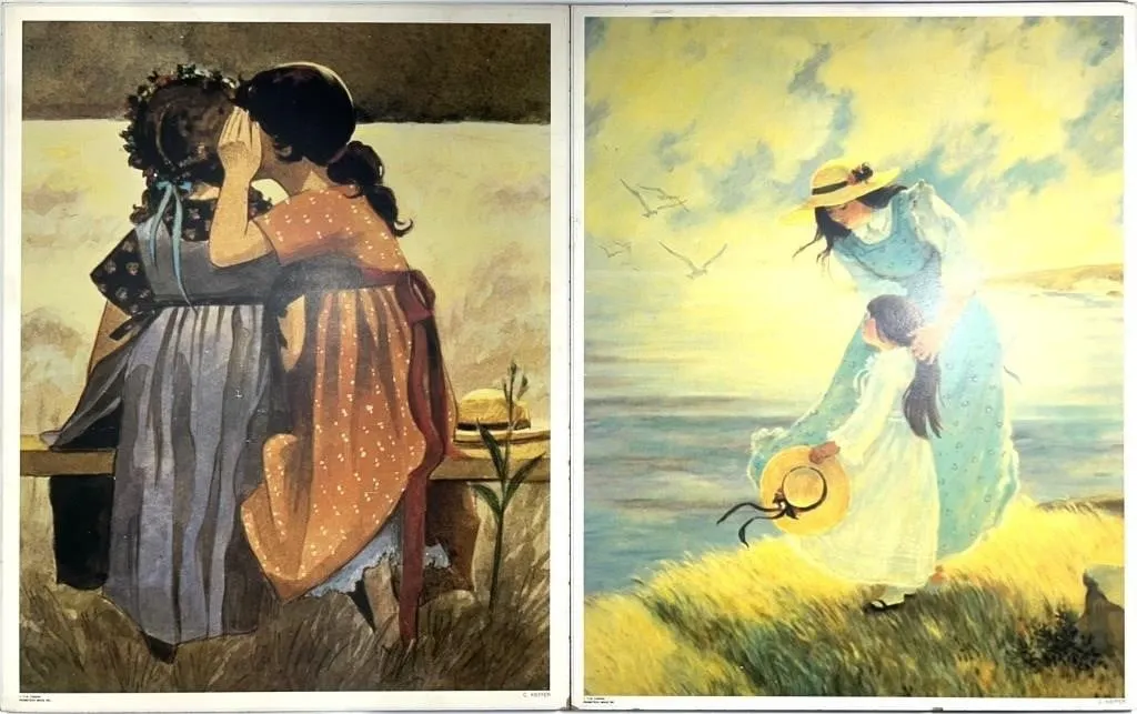 CHRISTIAN KIEFFER PAIR NOSTALGIC OFFSET PRINTS