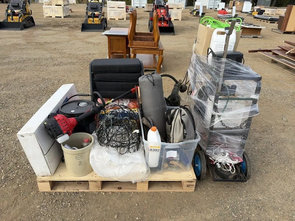 Pallet of Weed Trimmer, Welding Cart & More