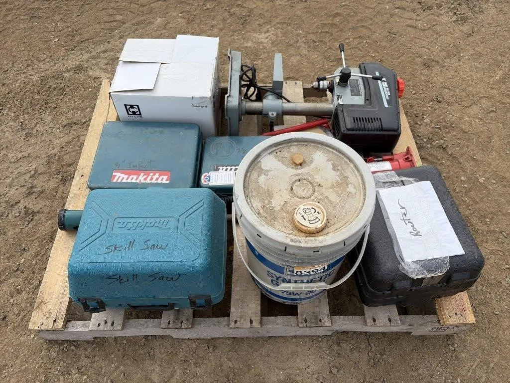 Pallet of Makita Tools, Drill Press Router & More
