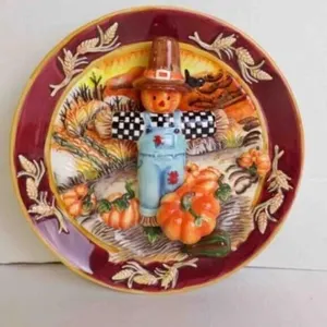 Vintage "Ganz" Bella Casa Fall Harvest Plate D�cor