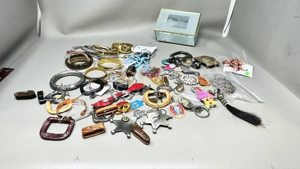 collection costume jewelry & trinket box