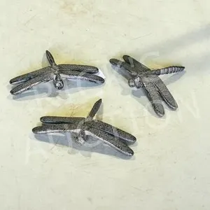 3 cast metal dragon flies - 6" w x 4" long