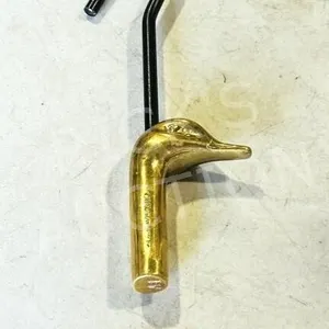 brass duck handle hook - 9" long