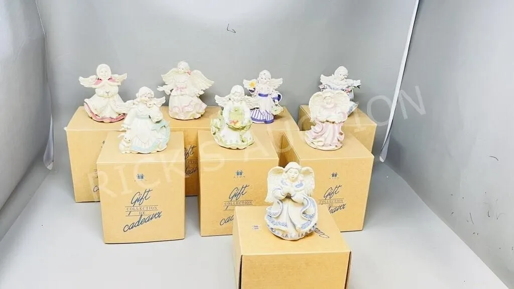 8 Avon - Sarah's Angels figurines, orig boxes
