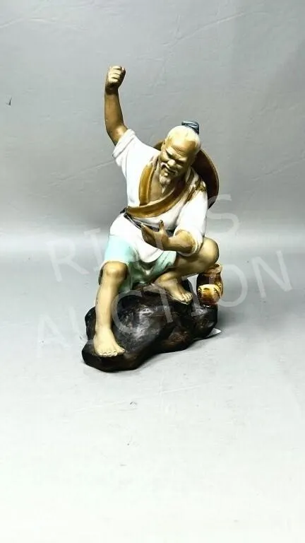 vintage mud man figure - no fishing rod - 9" tall