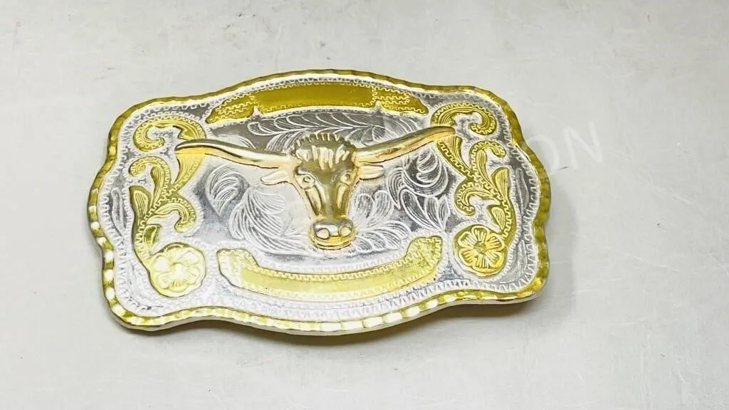 western buckle Longhorn - 5 1/4" wide