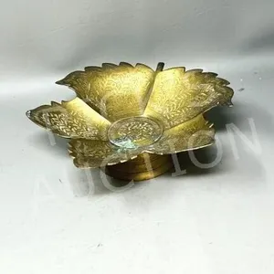 brass leaf bowl - 3" h x 9" wide