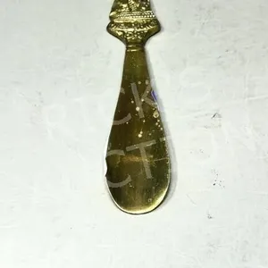 vintage cast brass shoe horn - 8"