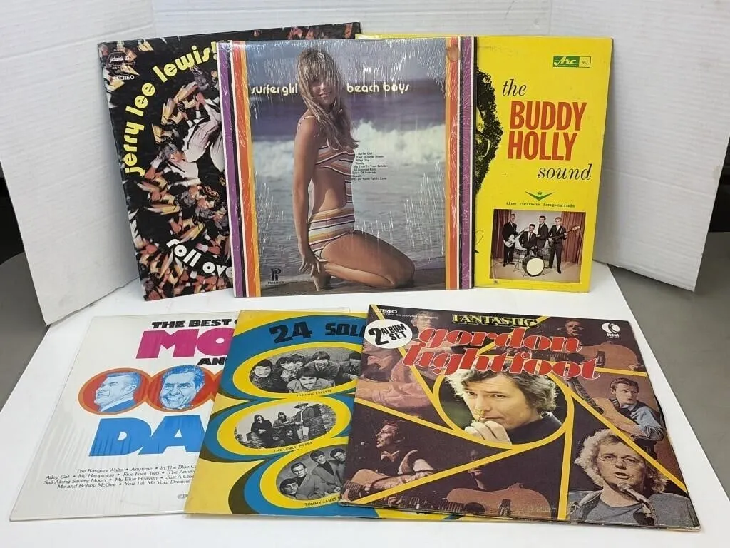 Vintage vinyl record albums