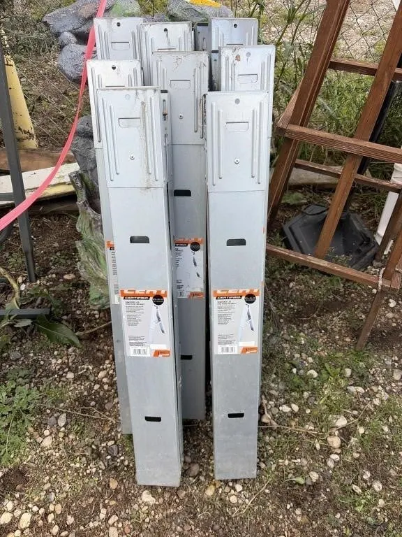 8 Saw Horse Legs with 2 Wooden Table Tops