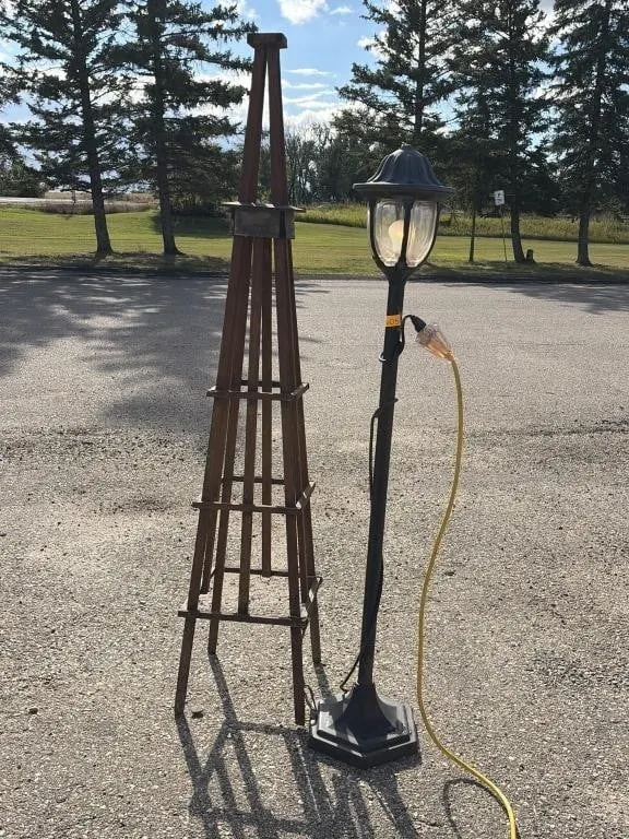 Decorative Light Post/ Garden obelisk trellis