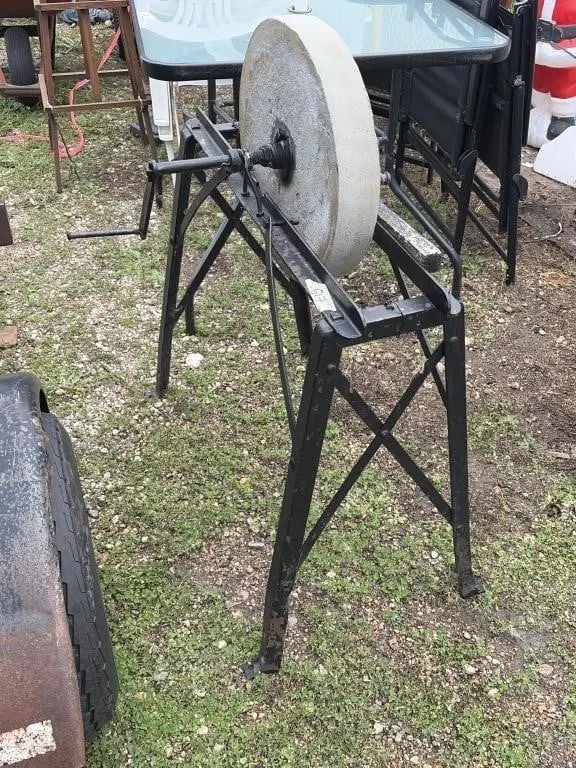 Vintage manual grindstone