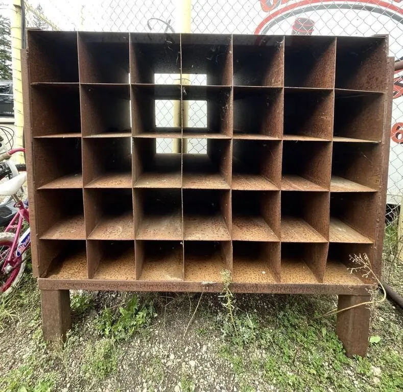 Shop built welding supplies organizer. Approx.