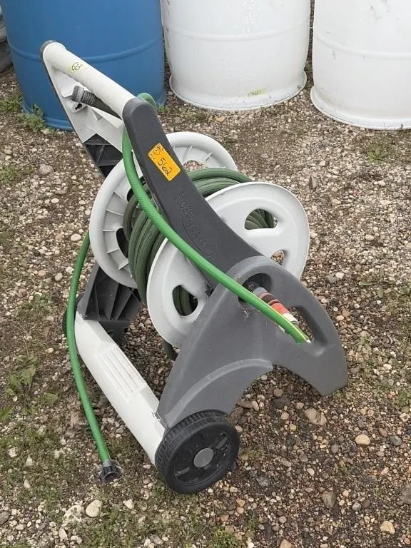 Mobile Hose Caddy with Hose