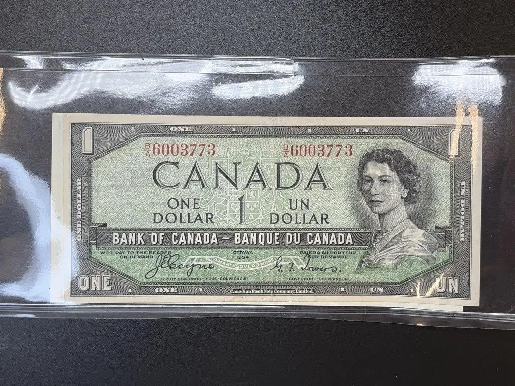 1954 $1 Devils Face in Hair, 1954 $1 New Hair