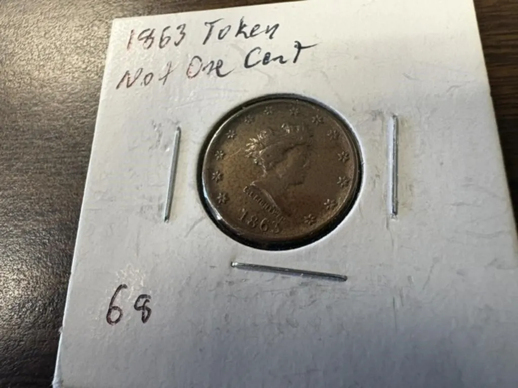1863 TKEN NOT ONE CENT