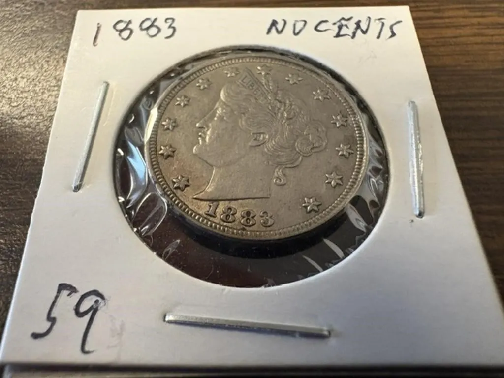 1883 V NICKEL NO CENTS