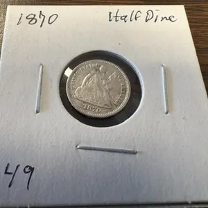 1870 SEATED LIBERTY HALF DIME