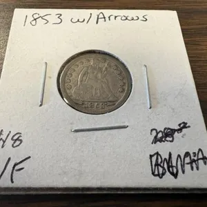1853 SEATED LIBERTY HALF DIME WITH ARROWS