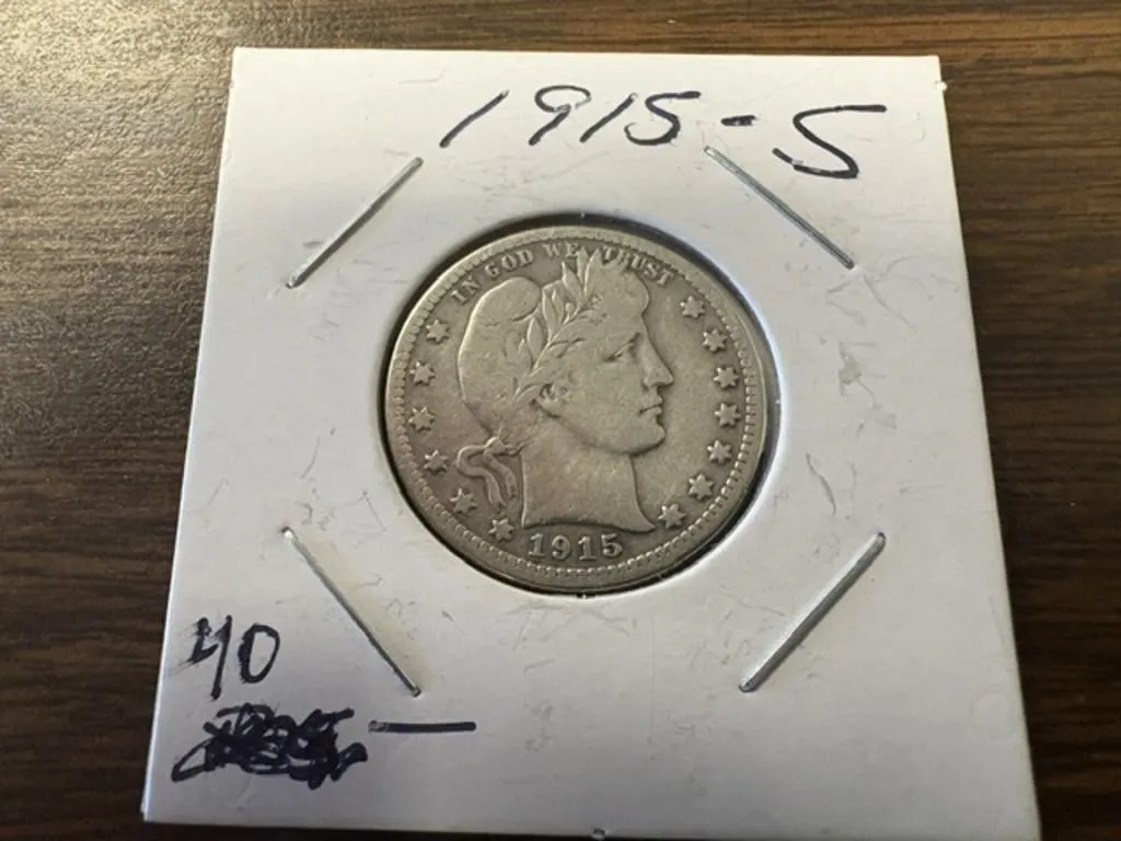 1915-S BVARBER QUARTER
