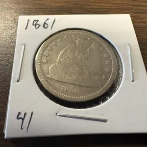 1861 SEATED LIBERTY QUARTER