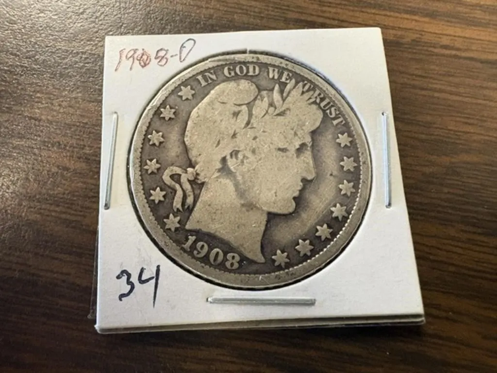 1908-O BARBER HALF