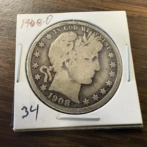 1908-O BARBER HALF