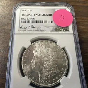 1881-S MORGAN DOLLAR BU NGC