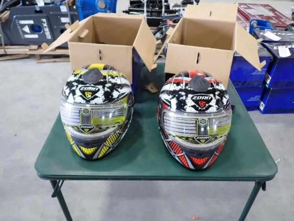 Qty Of (2) Zoan Snowmobile Helmets