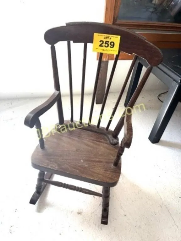 CHILDS WOODEN ROCKER - CLICK TO SEE PICS / DAMAGE