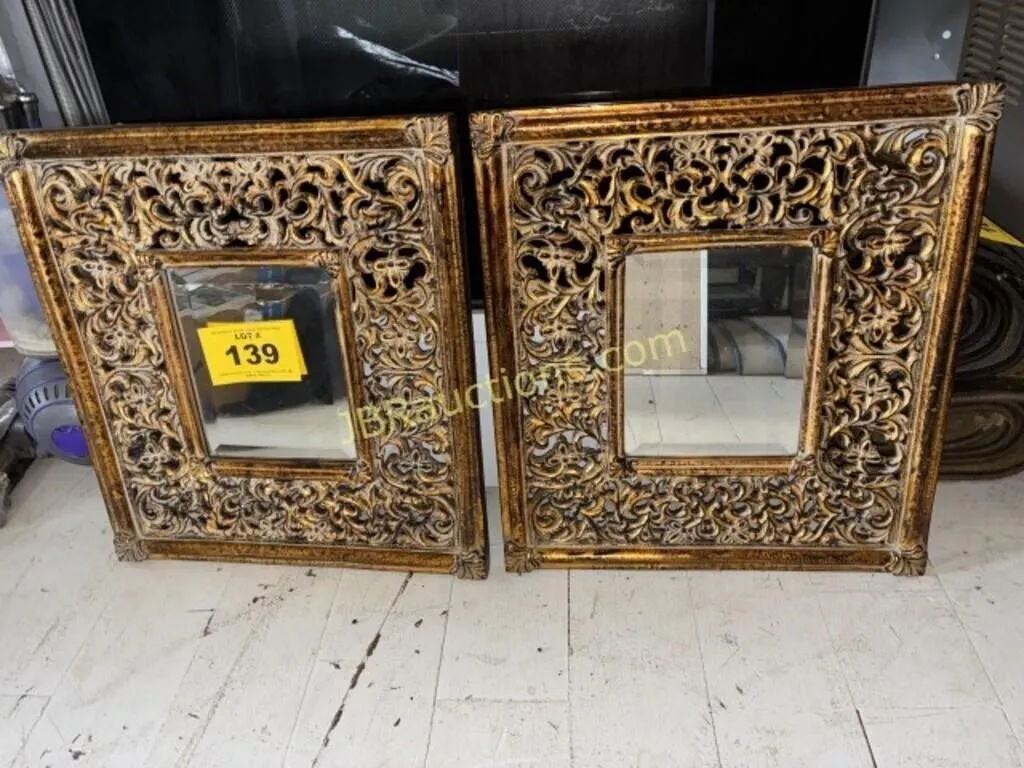 PAIR OF FRAMED MIRRORS