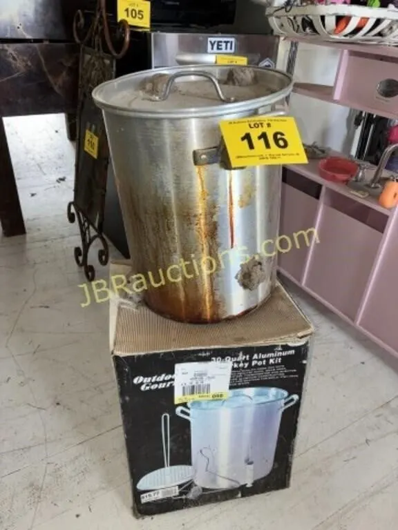 ALUMINUM TURKEY POT KIT 30 QT