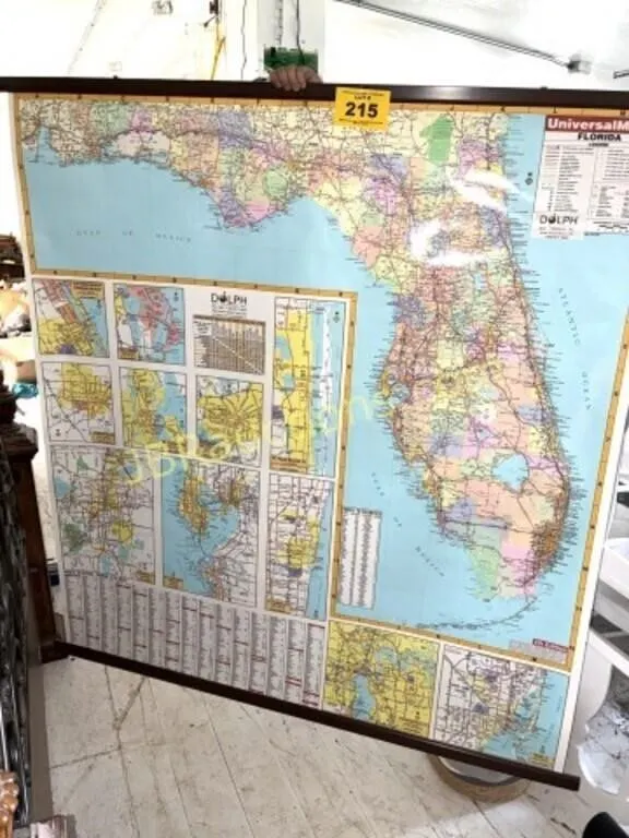 LARGE FLORIDA WALL MAP