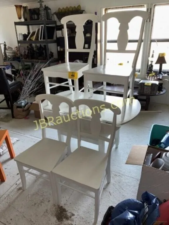 TABLE AND CHAIRS DROP LEAF - SEE NOTES