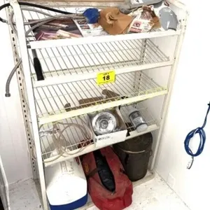 METAL RACK AND CONTENTS,