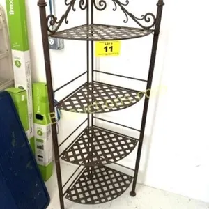 COLLAPSABLE METAL CORNER SHELF