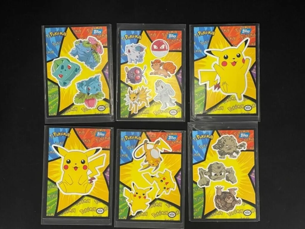 Pokemon Topps The First Movie Folders (Lot of 6)