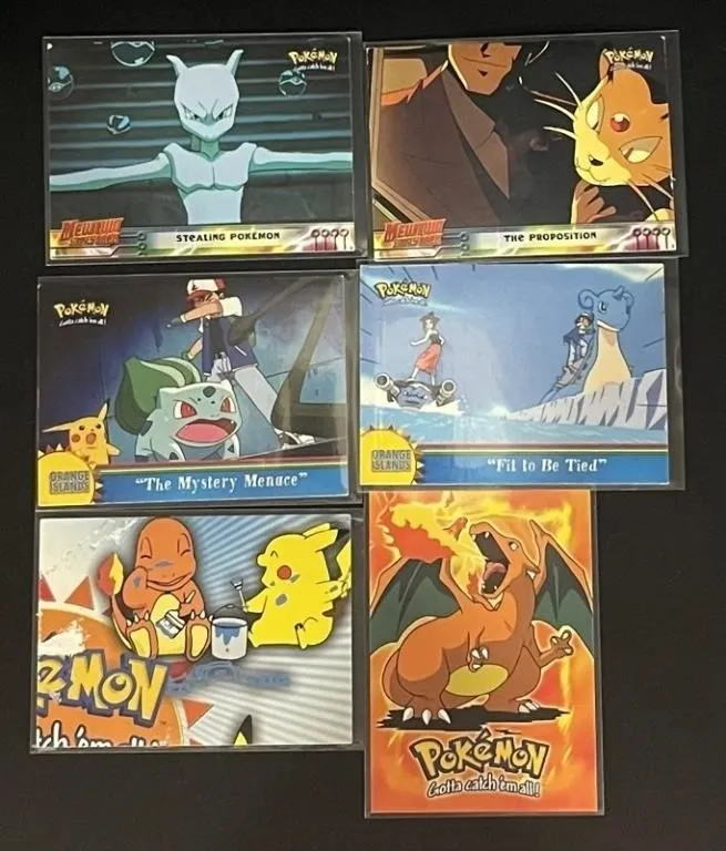 Vintage Pokemon Topps Trading Cards (Lot of 6)