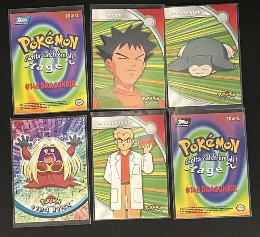 Vintage Topps Pokemon Cards - 6pc Set