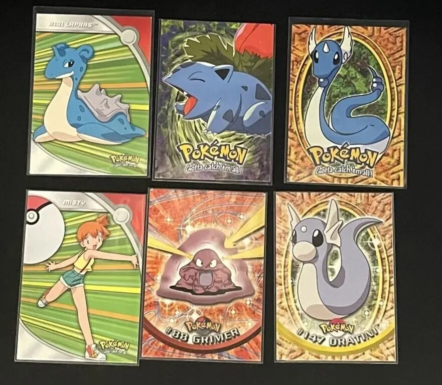 Vintage Topps Pokemon Trading Cards (6pc)