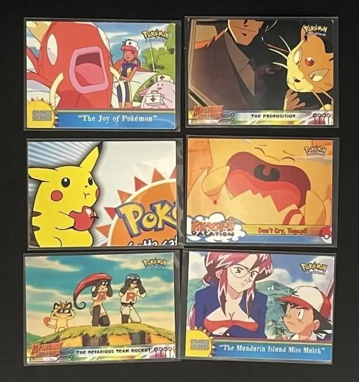 Vintage Pokemon Topps Trading Cards 6pc
