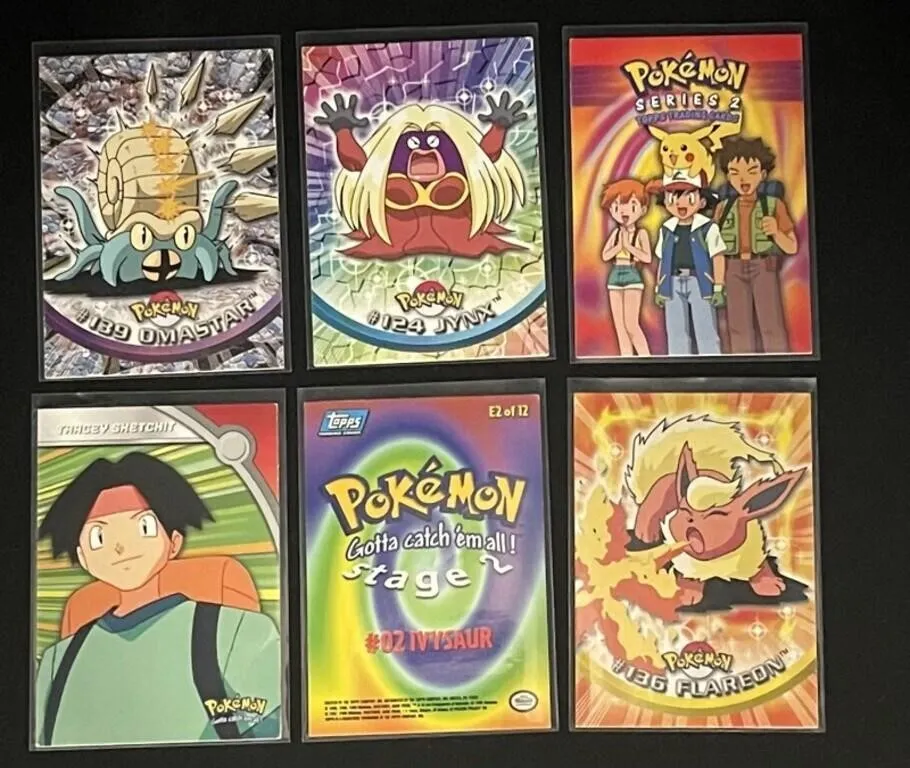 Pokemon Topps Series 2 Cards - 6pc