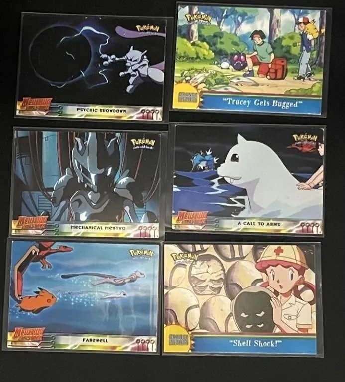 Vintage Pokemon Topps Trading Cards (Lot of 6)