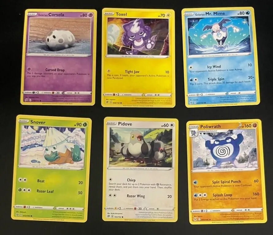Pokemon Trading Card Game Cards (Lot of 6)