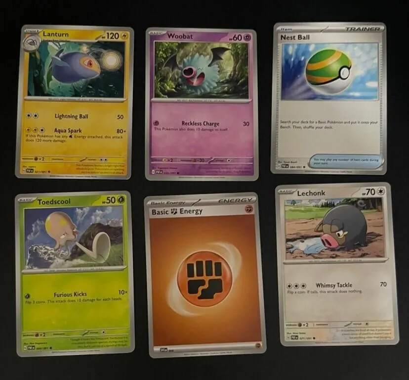 Pokemon TCG 6-Card Assortment - Lanturn & More